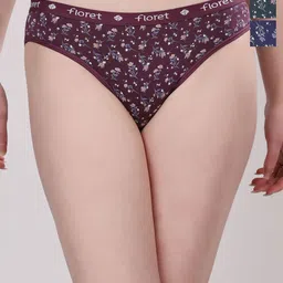 Floret Set Of 3 Bikini Low-Rise Briefs-image-5