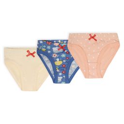Mi Arcus Baby Girl Pack Of 3 Floral Print Briefs - Peach Blue-image-39