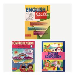 English WorkBook Combo for Class 1 Comprehension Picture Composition Book & English Skills Vocabulary Grammar Set of 3 Books - English-13