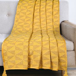 SARAL Home Soft Meri Sofa Throw Yellow-(140x210 cm)-image-36