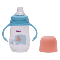 Adore Ireland Wide Neck Soft Spout sipper with Twin Handle-250ml- Blue Elephant-74