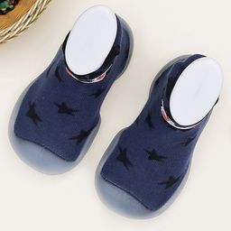 Infantso Forest Feet Anti-Skid Cotton Socks Shoes with Rubber Sole for Walking Babies & Toddlers - Dark Blue-image-88