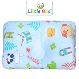 little boo LittleBoo Premium Memory Foam Head Shaping Pillow Animal Print - Blue-picture-39
