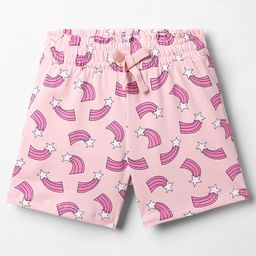 CUCUMBER Sinker Knit Above Knee Length Shorts With Star Print - Baby Pink-picture-24