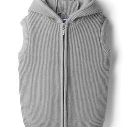 Pine Kids Knit Sleeveless Solid Coloured Front Open Hooded Sweater - Grey-picture-45