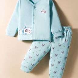 Tango Interlock Knit Full Sleeves Night Suit With Panda Print - Yellow-picture-6