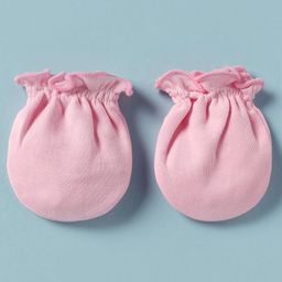 Ben Benny Interlock Knit Solid Color Cap Mittens And Booties Set Pink - Diameter 10 cm image 4