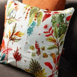 ONSETHOMES Bagicha Rust Floral Printed Square Cushion Covers-image-55