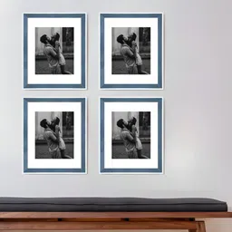 Art Street Blue & White Wood Wall Photo Frames (Pack of 4) image 3