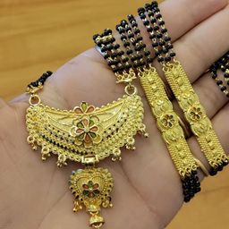 niva fashion Gold-Plated Artificial Beads Mangalsutra-image-13