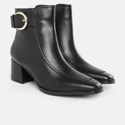 Lino Perros Women Mid-Top Buckle Detailing Regular Boots-image-85