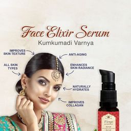 HERBS & GREENS Kumkumadi Varnya Advanced Skin Brightening Anti Aging Face Serum - 10 ml image 2