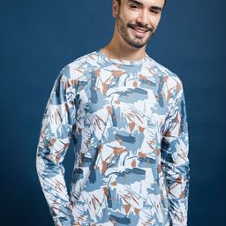 SMARTEES Men Abstract Printed Round Neck T-Shirt-image-73
