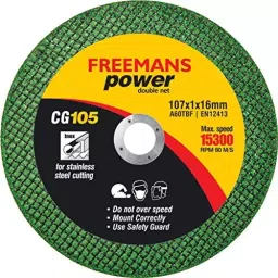 Freemans 107 mm (4 Inch) Metal Green Cut Off Wheel CG105 (Pack of 25)-image-25