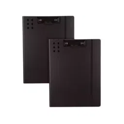 POLEN A4 Foldable Clipboard File Exam Board Polypropylene Black (Pack of 2)-picture-47