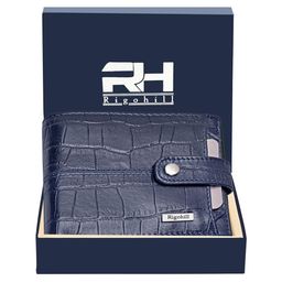 Rigohill Men Doger Dark Blue RFID Protected Leather Two Fold Wallet-image-16