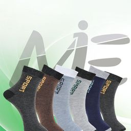 MJE Pack Of 6 Patterned Cotton Ankle Length Socks-picture-34