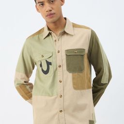 True Religion Men Regular Fit Spread Collar Colourblocked Cotton Casual Shirt-image-24