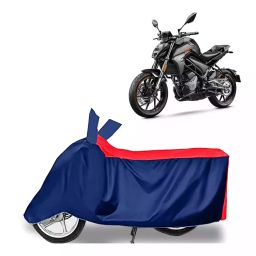 Auto Pearl Polyester Two Wheeler Cover for CFMoto 300NK (Red Blue)-image-54