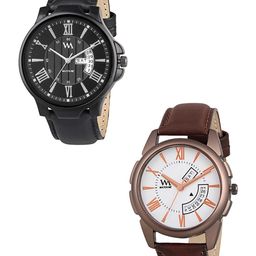 WM Men Black & White Analogue Watch DDWM-036-20
