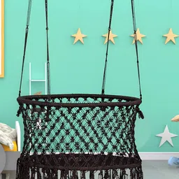 Patiofy Brown Oval Shape Baby Cradle-34