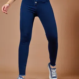 DOLCE CRUDO Rainbow Flakes Women Skinny Fit High-Rise Stretchable Denim Jeans-image-43