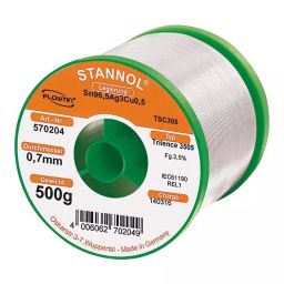 STANNOL Solder Wire, 96.5/3/0.5 Sn/Ag/Cu, 500G, TRILENCE 3505 0.7MM REL1-image-65