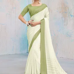 Anouk Striped Saree With Blouse Piece-picture-17