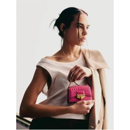 MIRAGGIO Pink Anna Micro Sling Bag with Detachable Strap for Women (S)-picture-46