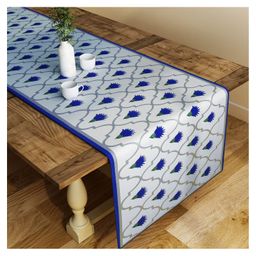 SEJ by Nisha Gupta Floral Blue Table Runner - Blue-23