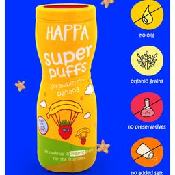 Happa Organic Multigrain Strawberry & Banana Melts Super Puffs - 40 gm-10