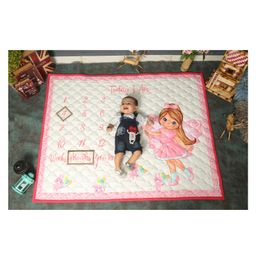 New Comers Milestone Multipurpose Blanket and Props Set - Pink Off White-image-27