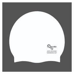 KARBD Silicone Universal Size Swimming Cap - White-15