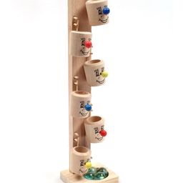 Urbane chic Clown Wooden Bucket Marble Drop Ball Running Game for Educational Toys -Multicolor-image-19
