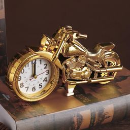 Bunie Bike Shaped Retro Alarm Clock for Bedroom, Living Room, Home, OfficeGolden-15