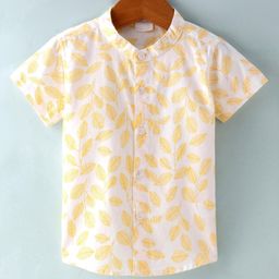 Mark & Mia Cotton Woven Half Sleeves Shirt With Fruit Print - White-image-66