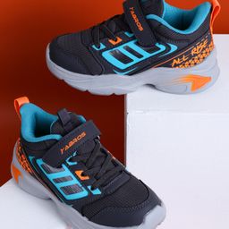 ABROS All Rise Text Designed Velcro Closure Shoes - Dark Grey & Sea Green-image-6