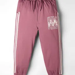 Taeko Single Jersey Knit Full Length Track Pants With Text Print - Pink-picture-27