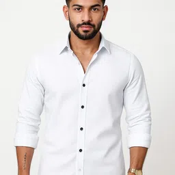 IKON FASHION Men Original Slim Fit Solid Spread Collar Casual Shirt-picture-48