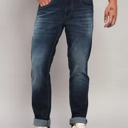 Cantabil Men Regular Fit Mid-Rise Cat Scratches Jeans-image-23