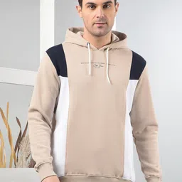 COBB Men Colourblocked Hooded Sweatshirt-image-37