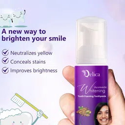 Qelica Ayurvedic Teeth Whitening Foam Toothpaste-60ml-image-73