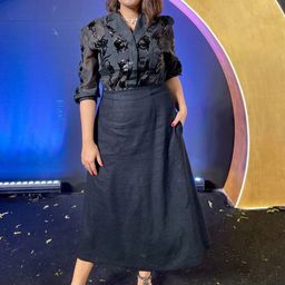 Label Tanvee A-Line Midi Skirt-image-60