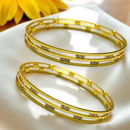 AARTISAI Set Of 2 Gold Plated Stone Studded Bangle-4