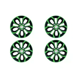 Auto Pearl Car Green Black Wheel Cover Caps 381 mm(15 Inch) Press Type Fitting Compatible with Ciaz-image-40