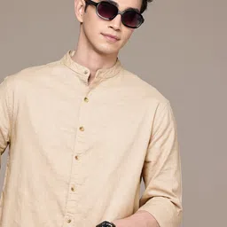 WROGN Pure Cotton Comfort Fit Opaque Casual Shirt-picture-35