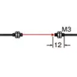 Panasonic Thru-Beam Type Threaded Type Fiber R2 mm, FT-32-23