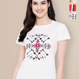 Metronaut Women Typography 3 Printed Applique T-shirt-image-48