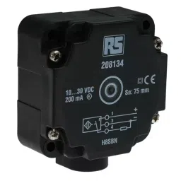 RS PRO Inductive Block-Style Proximity Sensor 75 mm Detection PNP 10-30 V DC, 208134-25