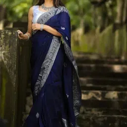 SHOP DROP Woven Design Pure Silk Banarasi Saree-image-72